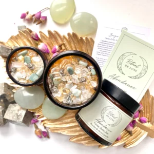 «Abondance » : Citrine, Jade Vert, Pyrite, Poudre de riz, Cannelle